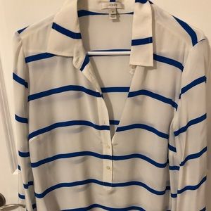 Jcrew silk striped shirt